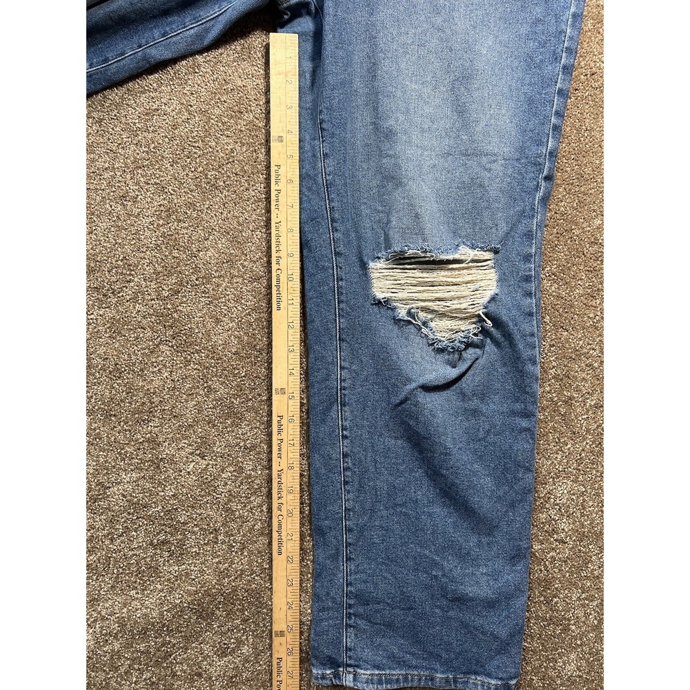 SO Highest Rise Baggy Dad Jeans Dark Wash Size 15/32w - Picture 6 of 7